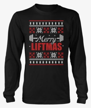 Merry Liftmas Ugly Christmas Sweater-style Printed - Free Da Guyz