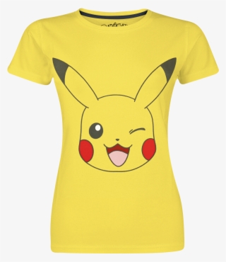 Big Face Yellow T-shirt 366789 Ciglnfm - Pikachu Face For Print