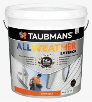Taubmans 15l Low Sheen White All Weather® Exterior - Taubmans