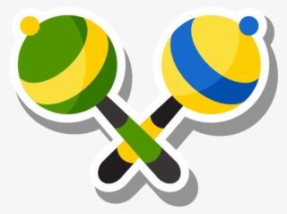 Png Black And White Instrument Maraca Clip Art Sand - Maraca