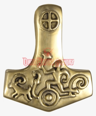 Bronze Petroglyph Thors Hammer Pendant - Mjölnir