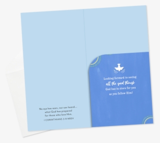 Blue Cross With Dove Confirmation Money Holder Card - Brochure