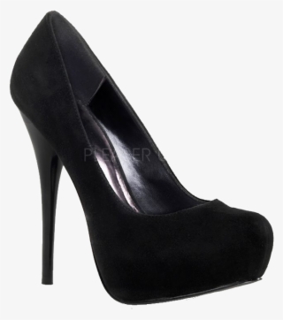 Black Heels, Black Suede Boots, Stiletto Heels, Pumps - Black Suede Platform Court Shoes