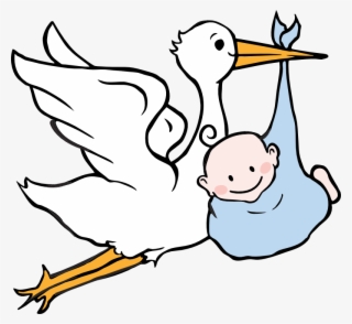 This Png File Is About Boy , Baby - Baby And Stork Clipart