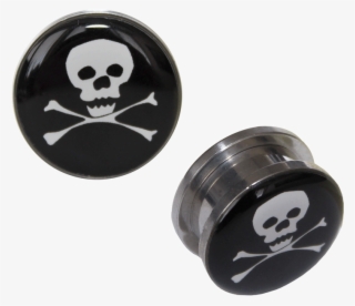 Skull Bones Flesh Tunnel Stahl - Skull