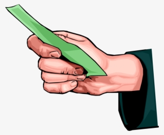 Vector Illustration Of Hand Holding Cash Currency Money - Hand Holding Money Vector Png