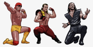 Hulk Hogan, Shawn Michaels, And The Undertaker - Illustration