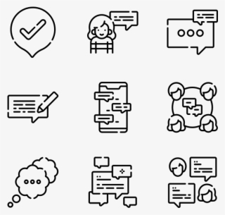 Chat - White Png Icons
