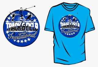 Track And Field Vector Design For Tshirt And Apprel - Blue Track Shirt Designs