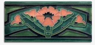 Poppy Border, Green Salmon - Wallet