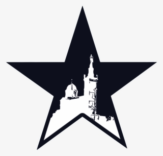 Marseille Blue Stars - Cowboys Logo Black And White