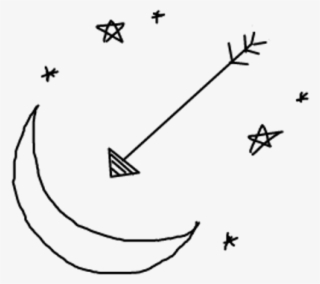 Tumblr Moon Transparent - Line Art