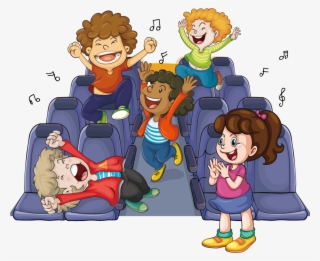 Singing Royalty Free Clip Art - Kids On The Bus Cartoon