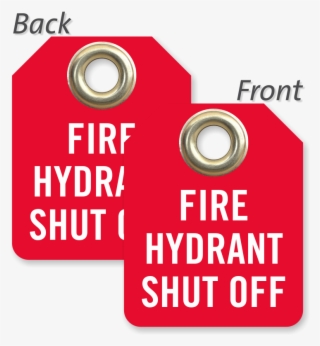Fire Hydrant Shut Off Mini Tag - Hot Water Shut Off
