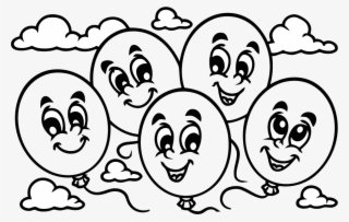Baloons - Kleurplaat Ballonnen