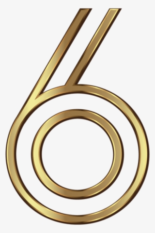 Free Png Number Six Golden Png Images Transparent - Circle