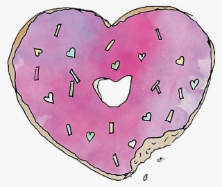 Heart Cool Transparent Tumblr Donuts Png Heart Cool - Png Tumblr Transparent Donut