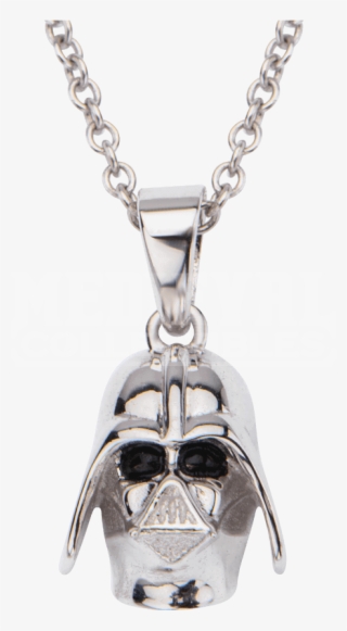 Womens Sterling Silver 3d Darth Vader Helmet Necklace - Jewelry Disco