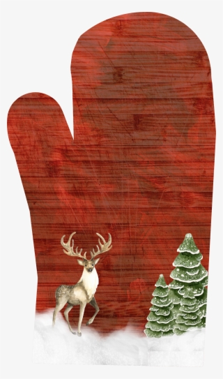Christmas Oven Mitt - Elk