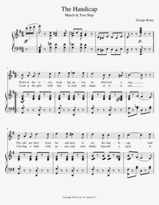 The Handicap March - Leave Your Lover Piano Sheet Music