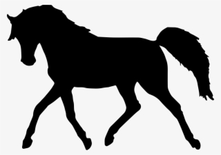 Horse Walking Black Silhouette Facing To Left Comments - Horse Silhouette Transparent Background