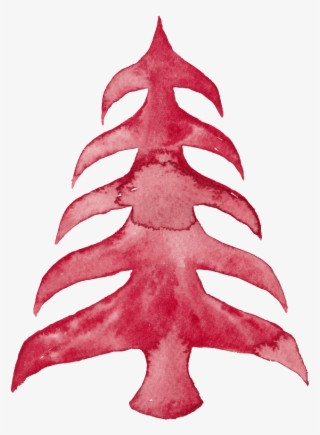 Arbol De Navidad De Png Transparente Rojo Pintado A