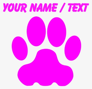 Custom Pink Big Cat Paw Print Mousepad - Circle