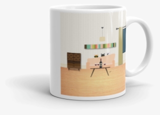 Cool Cats In A Mid Mod Living Room Mug - Coffee Cup
