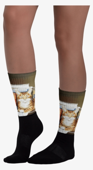Cool Cat Black Foot Socks - Circle Finger Game