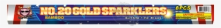 #20 Gold Sparklers Bamboo - Orange