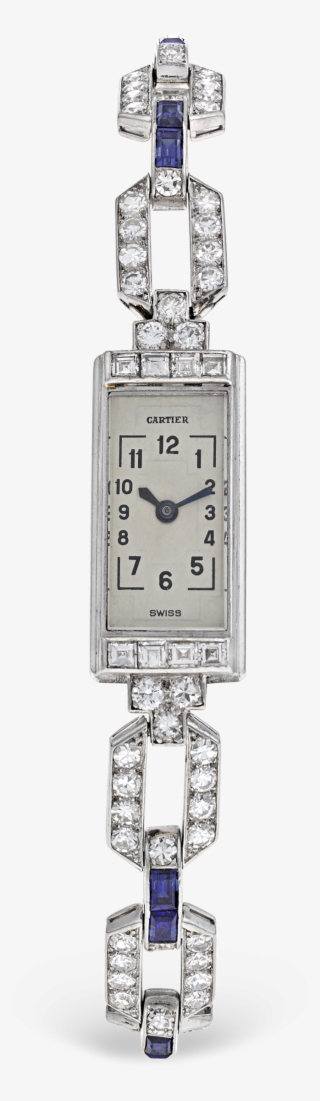 Art Deco Baguette Bracelet Watch By Cartier - Bracelet