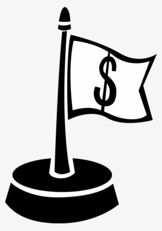 Vector Illustration Of Financial Concept Waving Flag