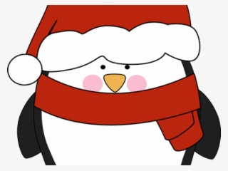 Santa Hat Clipart Snta - Penguin Cartoon With Santa Hat