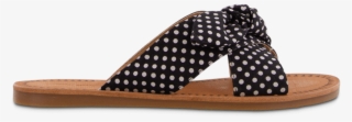 Hollie Black White Spot Default - Flip-flops