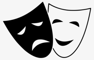Comedy Mask Png - Comedy And Tragedy Masks