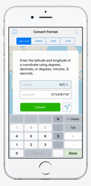 Gps Coordinate Converter Specialized Keyboard - Iphone