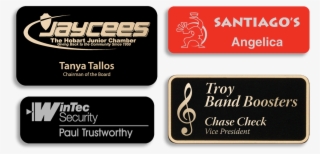 Metal Name Tags - Carmine