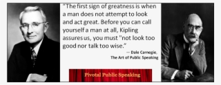 [quotation About Public Speaking] The First Sign Of - Dale Carnegie