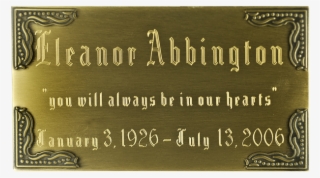 Rectangle Brass With Design - Commemorative Plaque