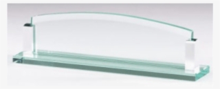 Glass Desk Name Plate D232 - Shelf