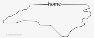Free North Carolina Outline With Home On Border, Cricut - Diagram