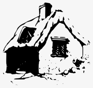 Hut Clipart Tree Drawing - Cottage Vector