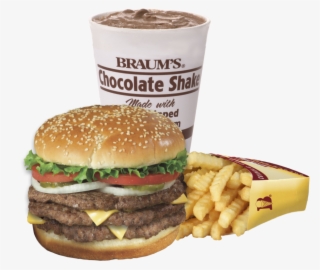 Clipart Free Library Triple Lb Cheeseburger Combo Braum - Braums Burger