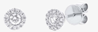 Halo Diamond Earrings - Earrings