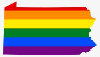 Lgbt Flag Map Of Pennsylvania - Pennsylvania Map Png