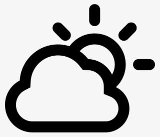 Cloudy Day Outlined Weather Interface Symbol Svg Png - Weather Symbol Png