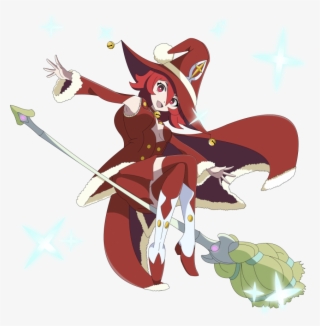 1girl Armpits Bell Broom Broom Riding Cape Christmas - Cartoon