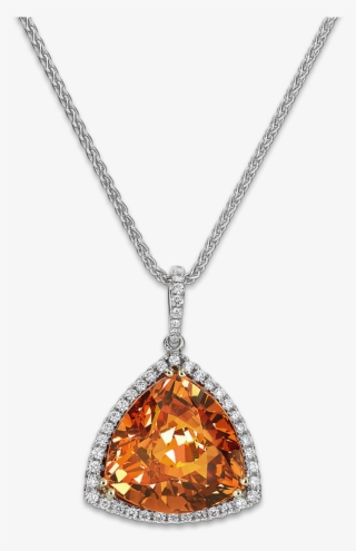 Mandarin Garnet Pendant, - Locket