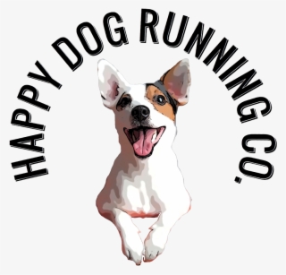 Happy Dog Running Company Home Of The Happy Dog Dog - Pink Triangle In Logo