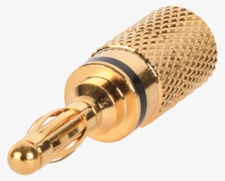 Banana Plug, Gold Plated, Cable Ø=4 - Lautsprecher Stecker